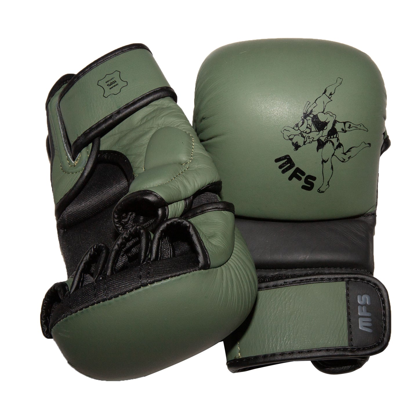 MFS MMA Genuine Leather Training Gloves 8oz Masters Range image 3