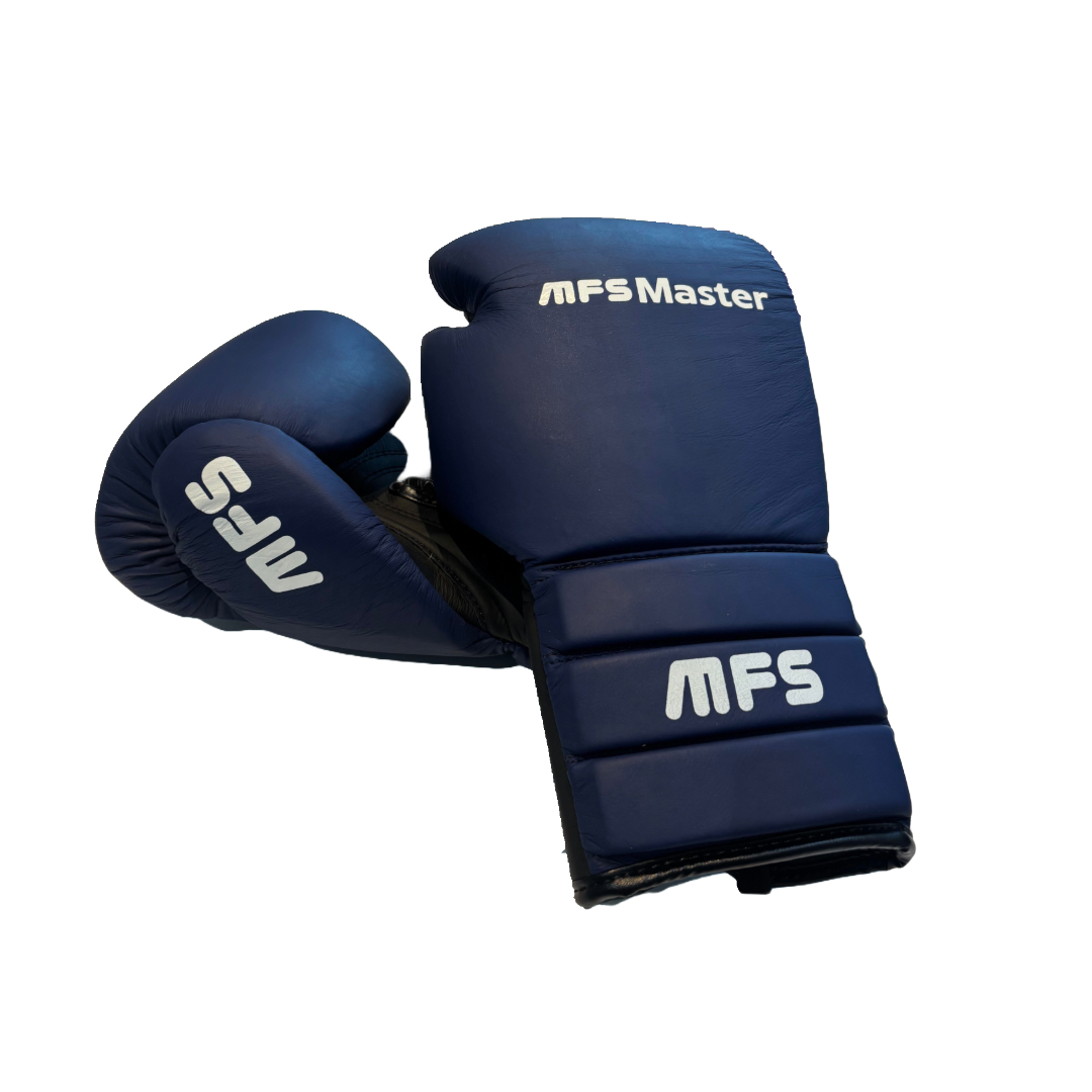 MFS boxing glove .Master Range Competition genuine leather 12oz lace up Glove image 4