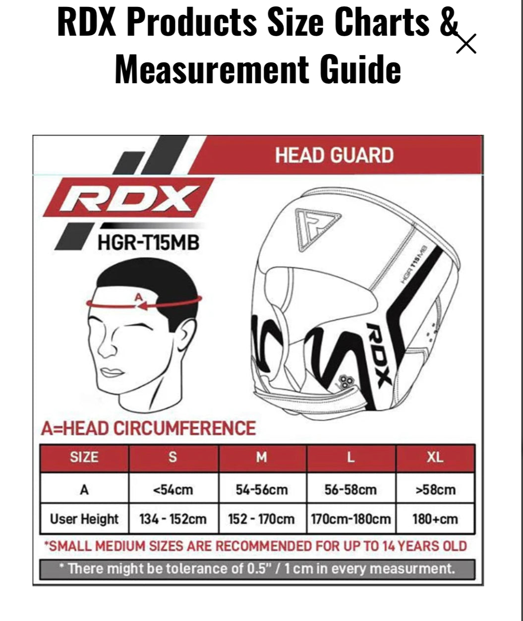 Head Guard RDX T15