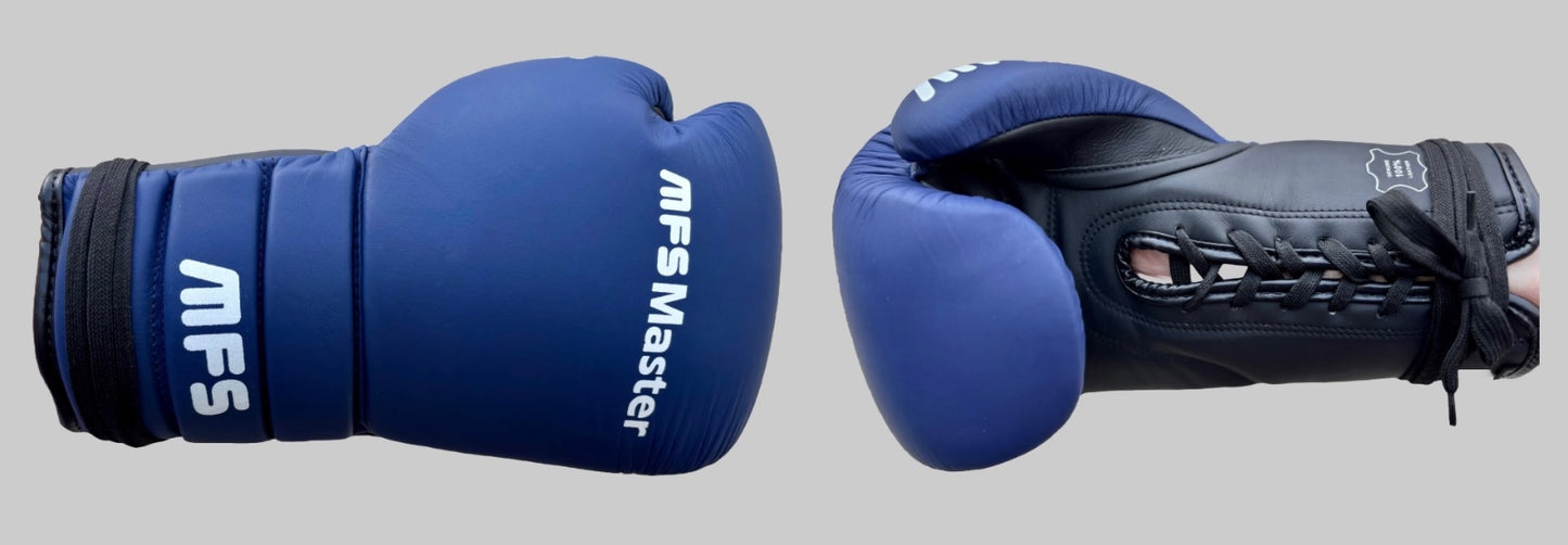 MFS Boxing Glove Master Range Genuine Leather 10oz -12oz & 14oz Lace Up Glove